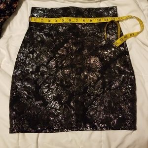 H&M black and silver skirt